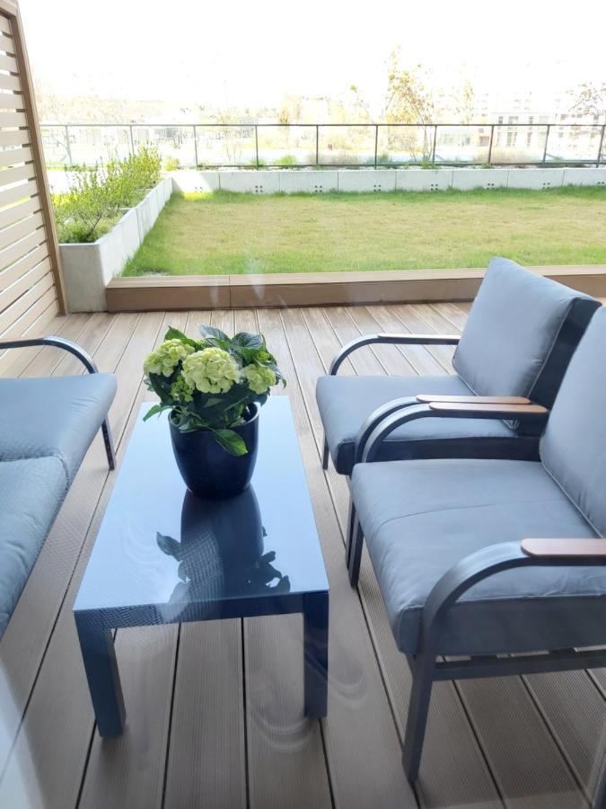 Apartament 150 Zaspa Vvita Z Prywatnym Ogrodem I Tarasem Gdańsk Exterior foto