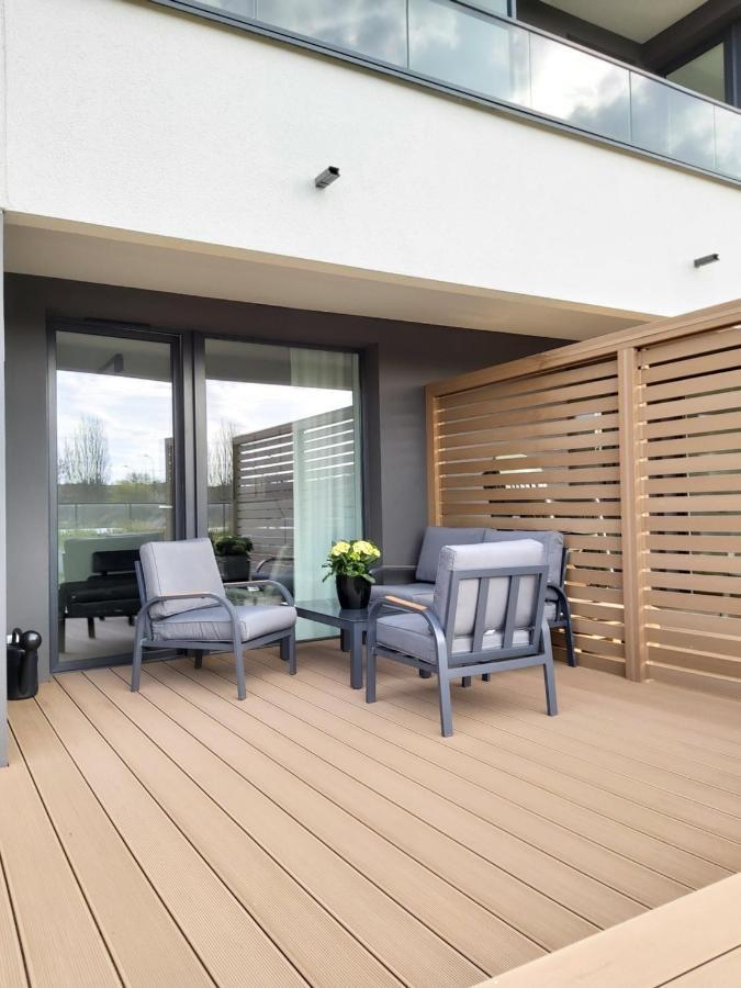 Apartament 150 Zaspa Vvita Z Prywatnym Ogrodem I Tarasem Gdańsk Exterior foto