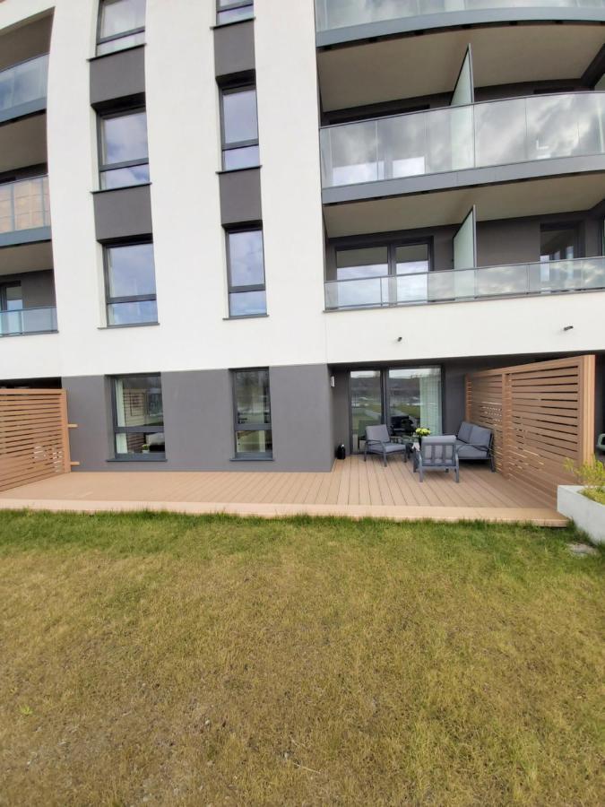 Apartament 150 Zaspa Vvita Z Prywatnym Ogrodem I Tarasem Gdańsk Exterior foto